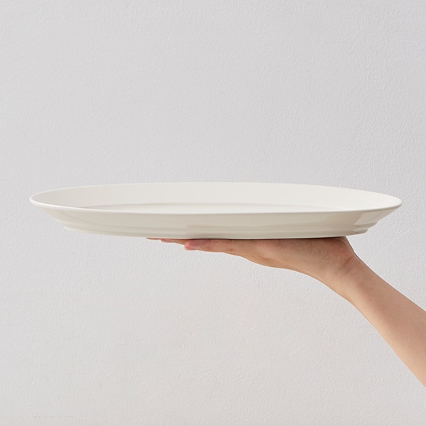 オーバルプレート 大 アイボリー｜皿・プレート｜料理家 栗原はるみ