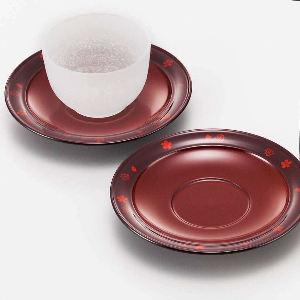 春秋白檀 茶托 五客セット – 象彦 公式オンラインショップ