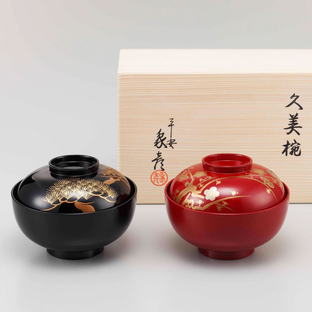 松梅 久美椀 二客セット – 象彦 公式オンラインショップ