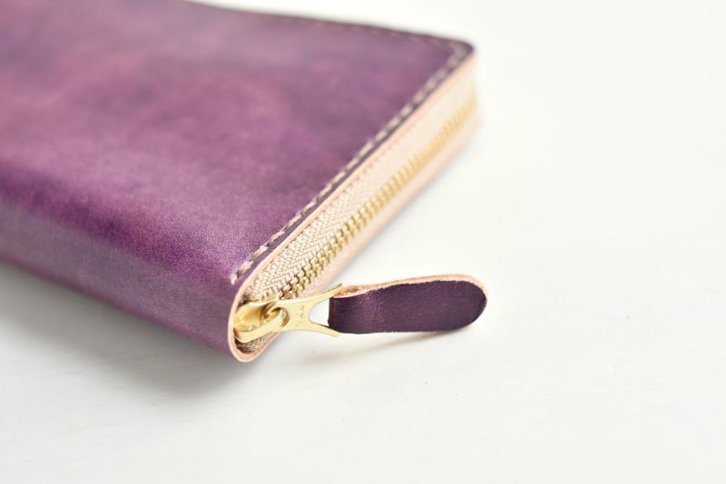 あずき色 （ラウンドファスナー長財布） - Zakka Bakka