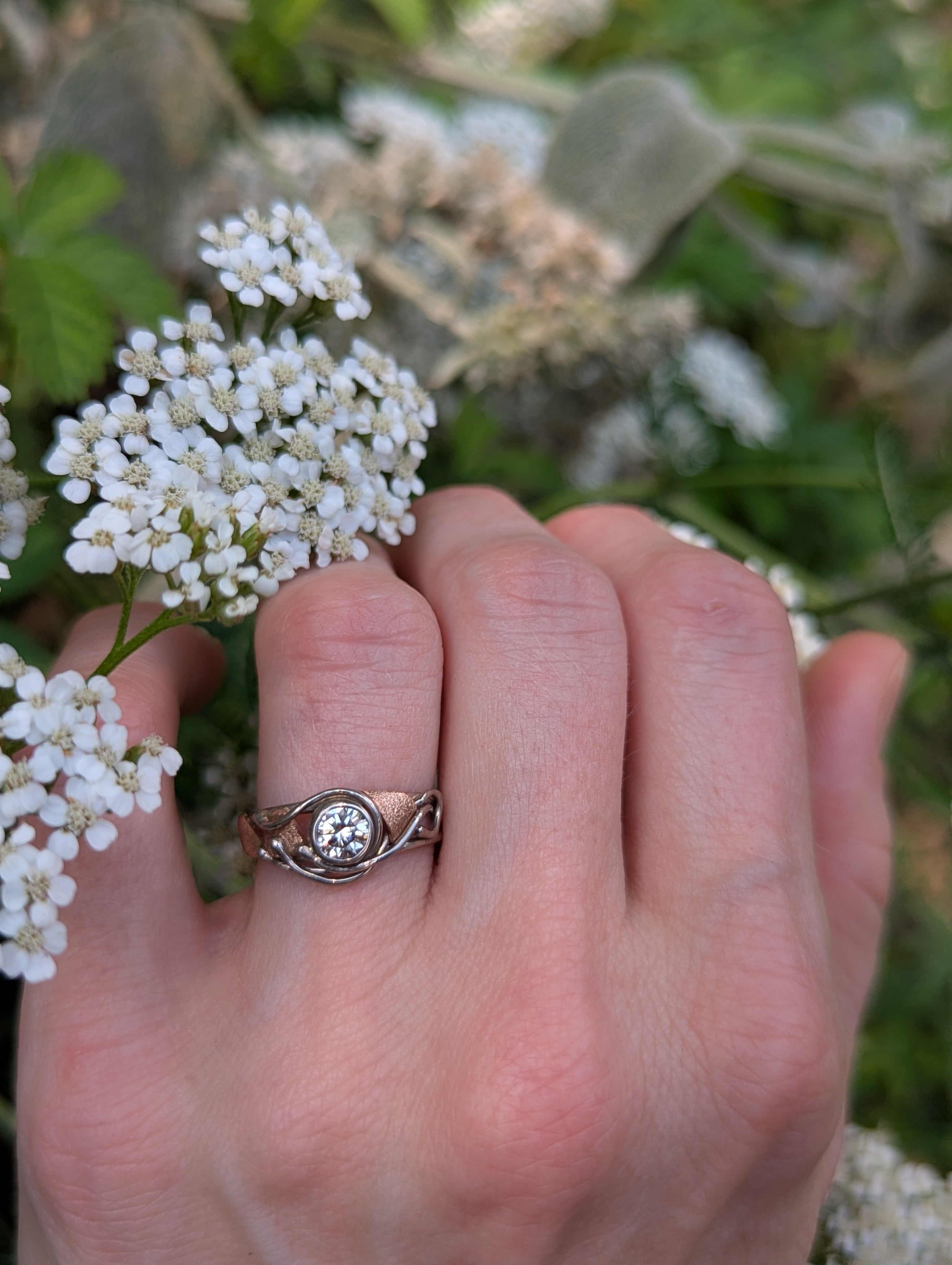 Champagne Diamond in Rose and White gold – Zest Jewelry Art