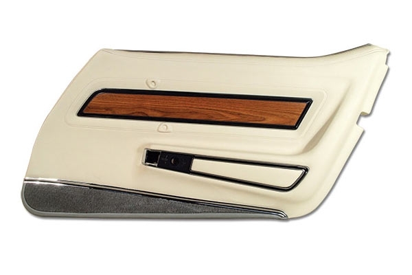 1976 Corvette Deluxe Door Panel w/Teak Insert (Complete)