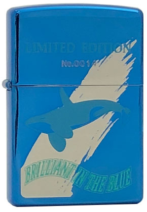 ZIPPO】ジッポー：BRILLIANT IN THE BLUE シャチ 限定 1998年製/携帯