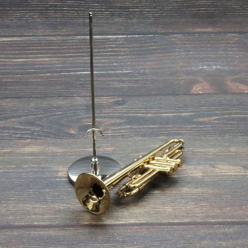 ミニチュア楽器 1/6スケール トランペット ゴールド 専用ケース