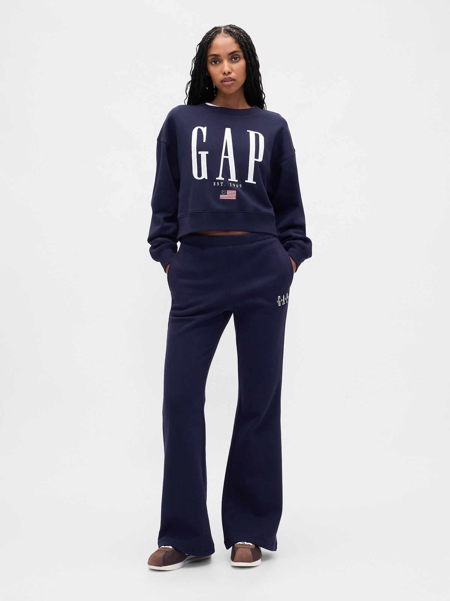 ヴィンテージソフト GAPロゴ フレア スウェットパンツ