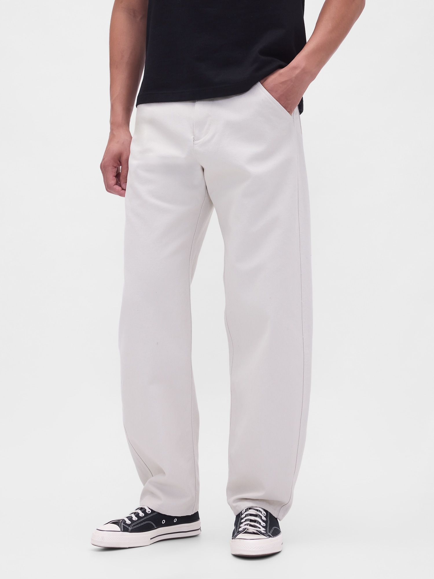 Gap公式オンラインストア | キャンバス バレル カーキパンツ