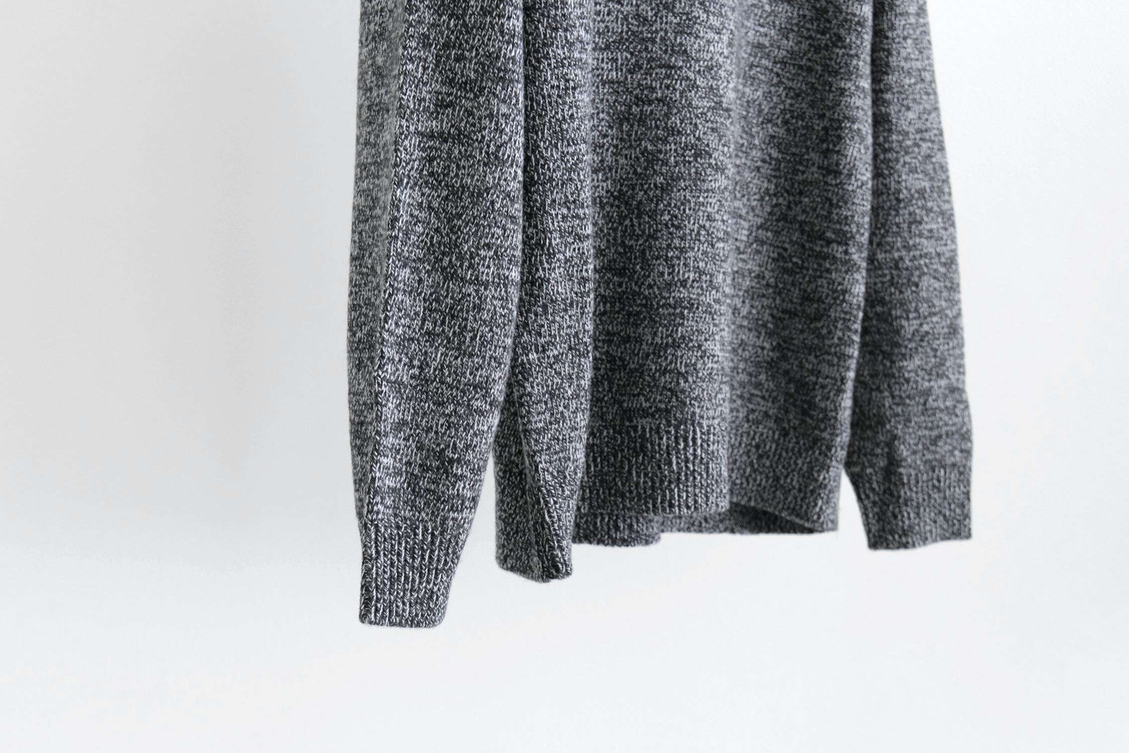 BABY WOOL MOULINE MOCKNECK SWEATER - WUNDER