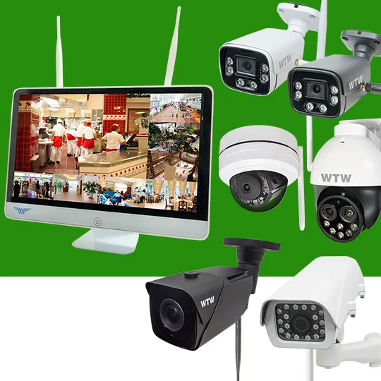 業務用 WIFI 500万画素 監視カメラ 録画機(WTW-EG2616WHAX-16)とIP