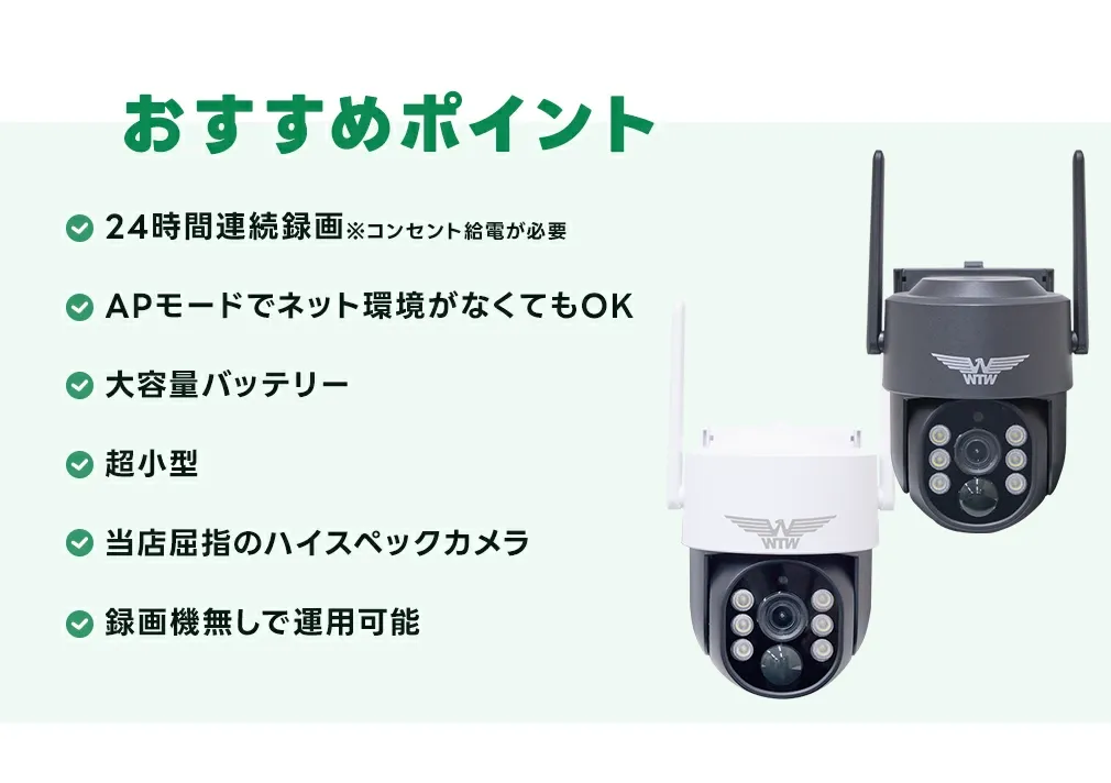 WIFIソーラーPTZ、WTW-1213NX1/WTW-1213WX Plus2/WTW-1213BX Plus2