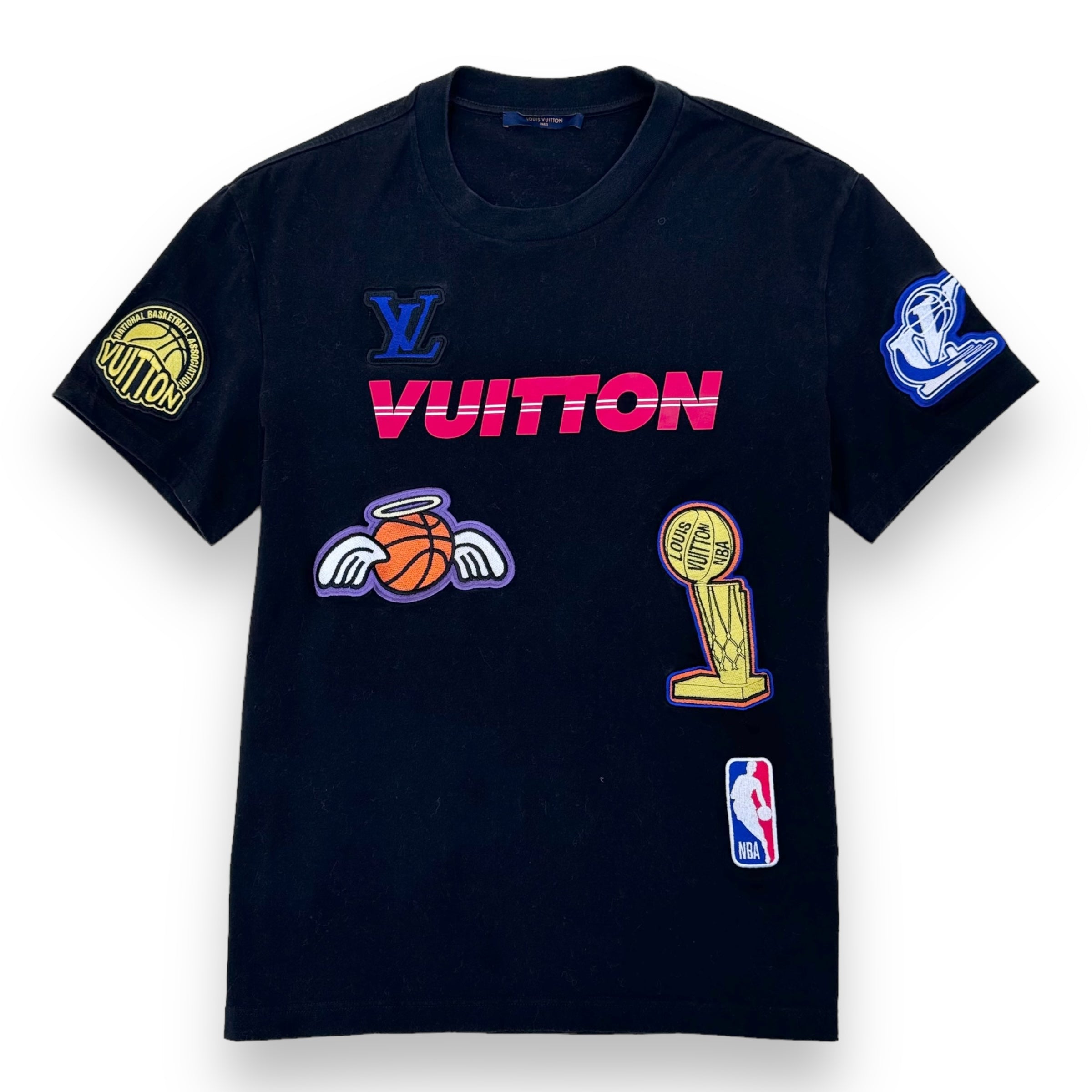 LOUIS VUITTON X NBA EMBROIDERED PATCH T-SHIRT BLACK L – Wylist