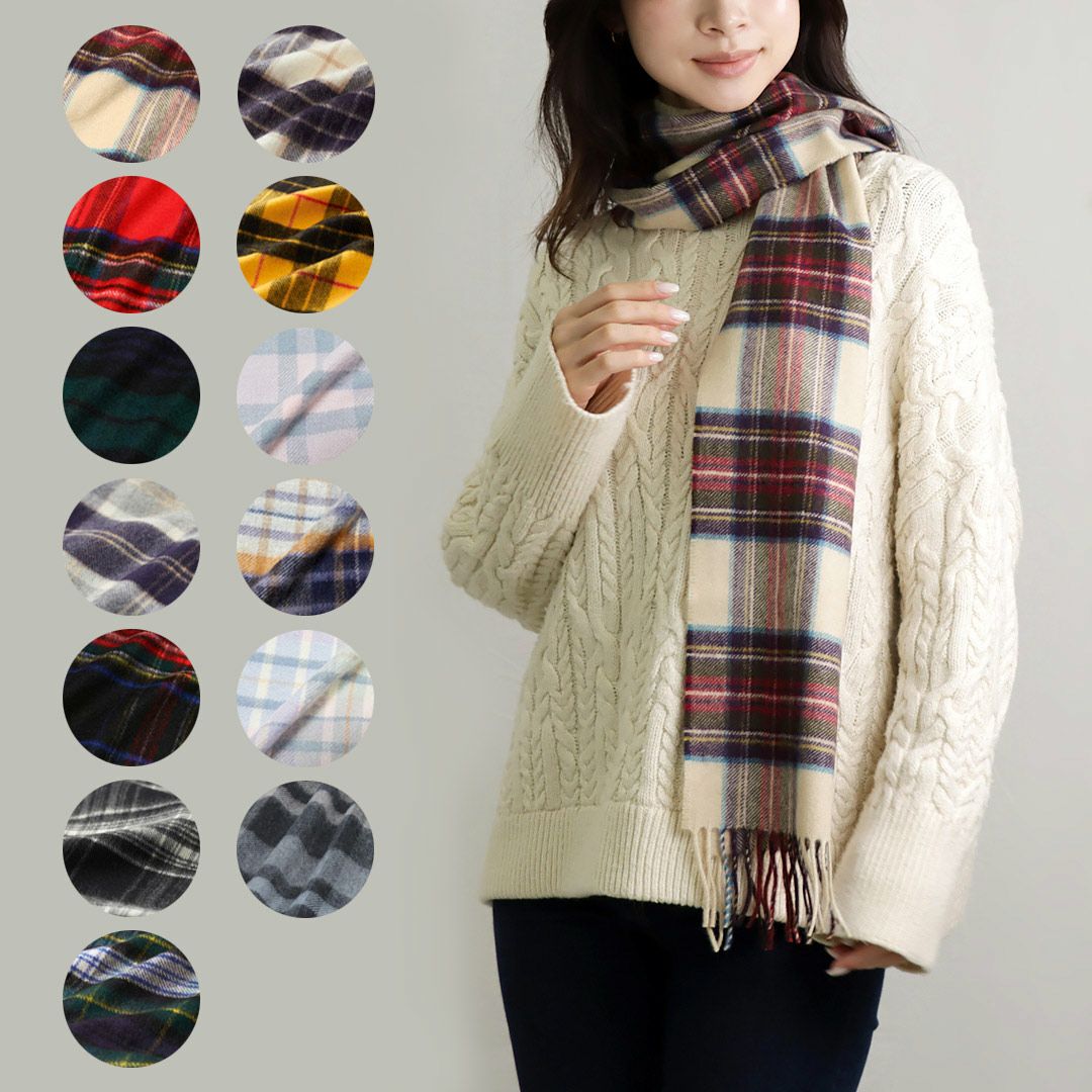 ジョンストンズ JOHNSTONS カシミア大判ストール 190×70cm DIAGONAL