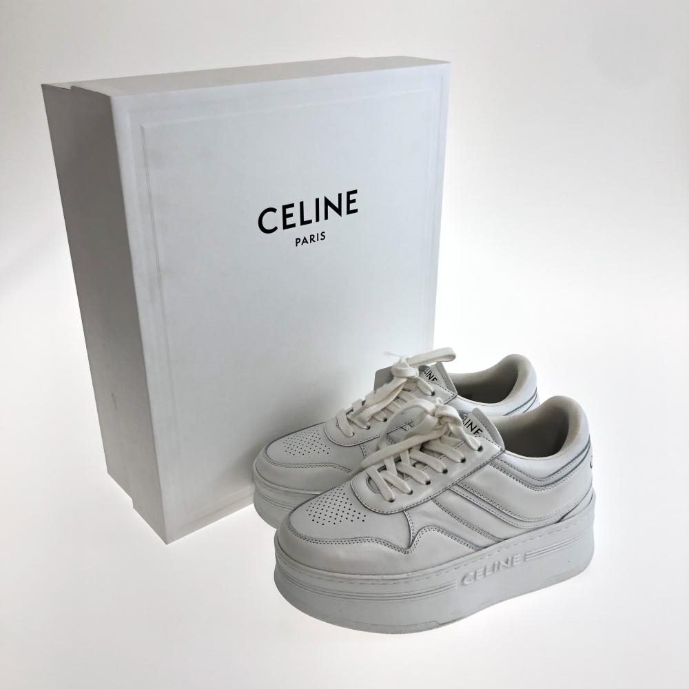 セリーヌ/スニーカー/ブロック/22ss/レザー/ホワイトの高価買取