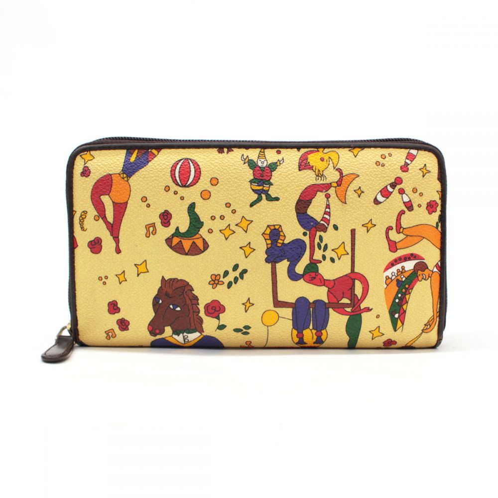 ピエログイディ/ラウンドファスナー長財布/マジックサーカス/PVC