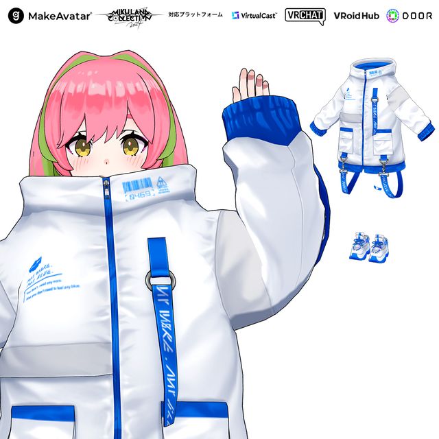 真白K大コラボ裏地キルティングジップパーカー | Xマーケット | 世界