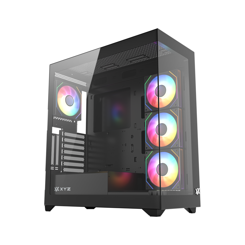 XYZ TITANIUM VIEW ATX BLACK - XYZ PC Gear