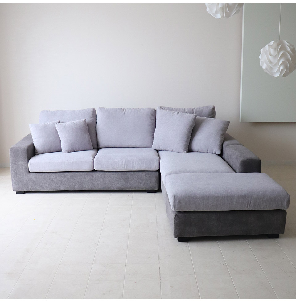 ゆずにゃんグレー L字型ソファ ゆずにゃん様専用グレー L字型ソファ