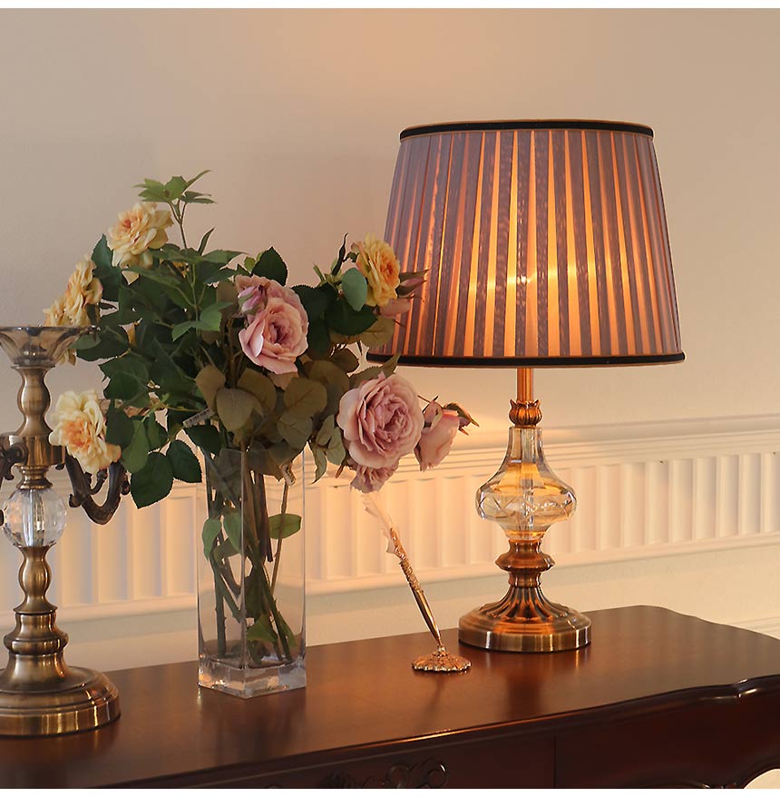 ロココクラシック アンティーク風 テーブルランプ パープルブルー