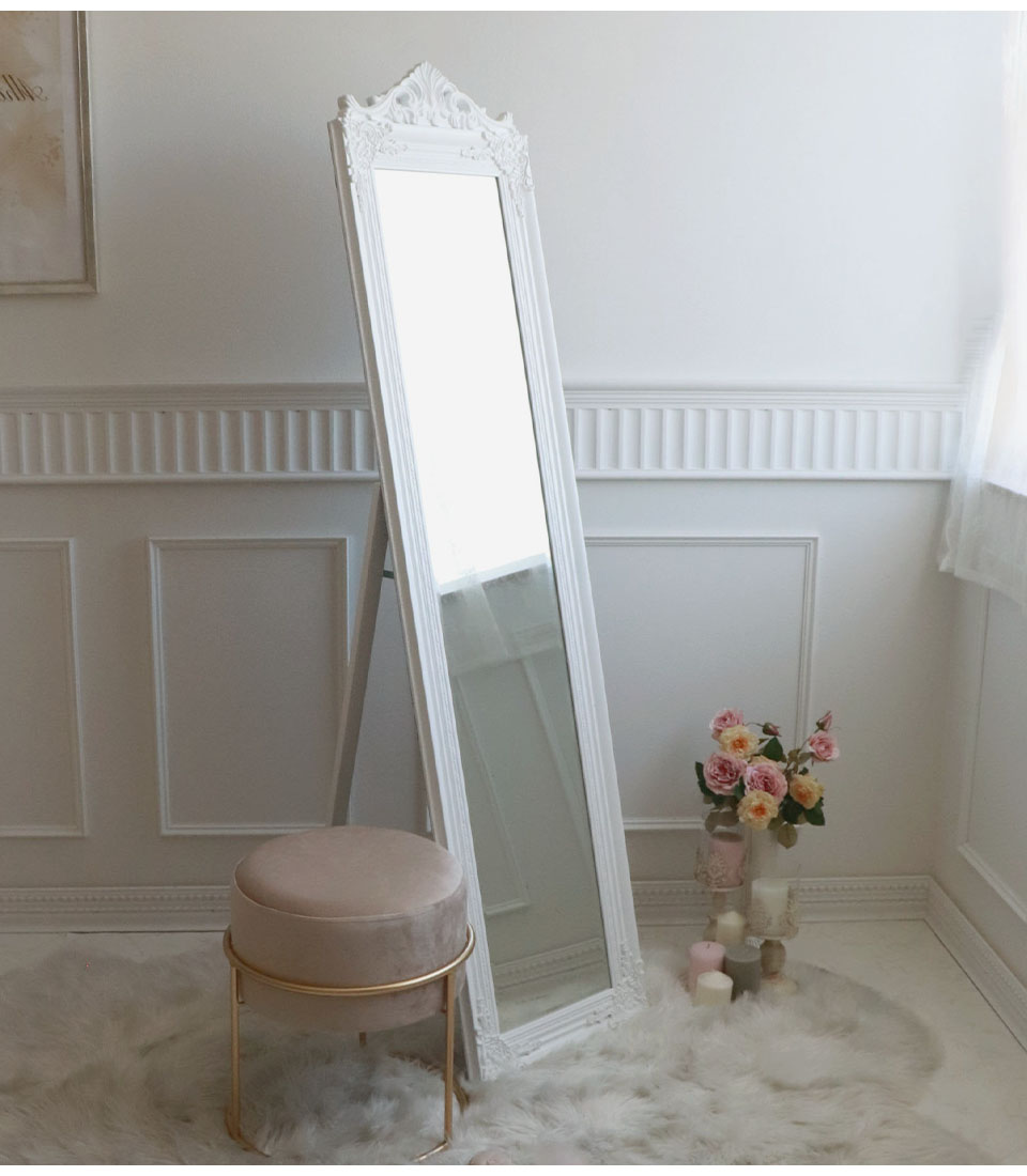 スタイリングミラー 姿見 スタンドミラー 全身鏡 ホワイト おしゃれ