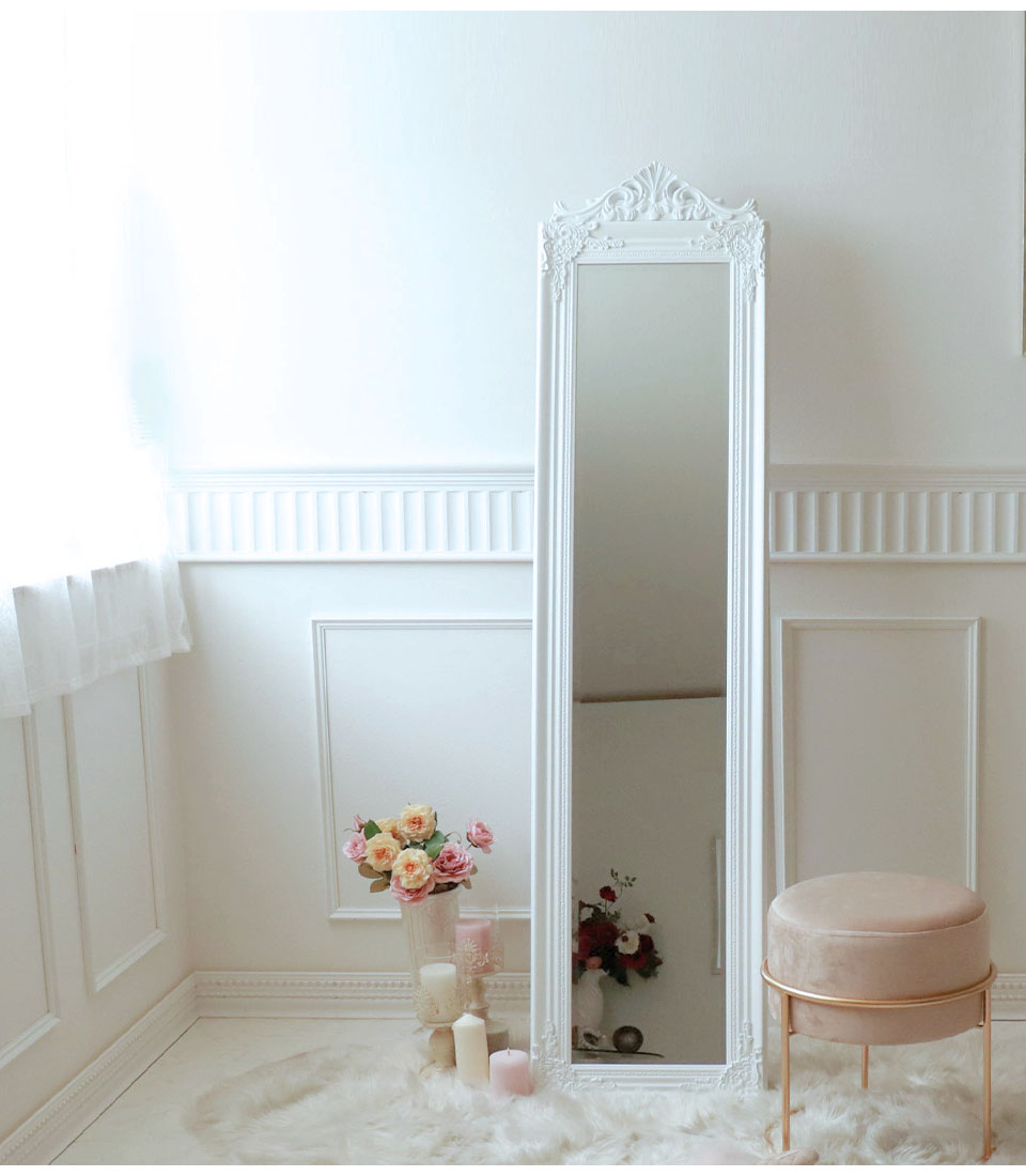 スタイリングミラー 姿見 スタンドミラー 全身鏡 ホワイト おしゃれ