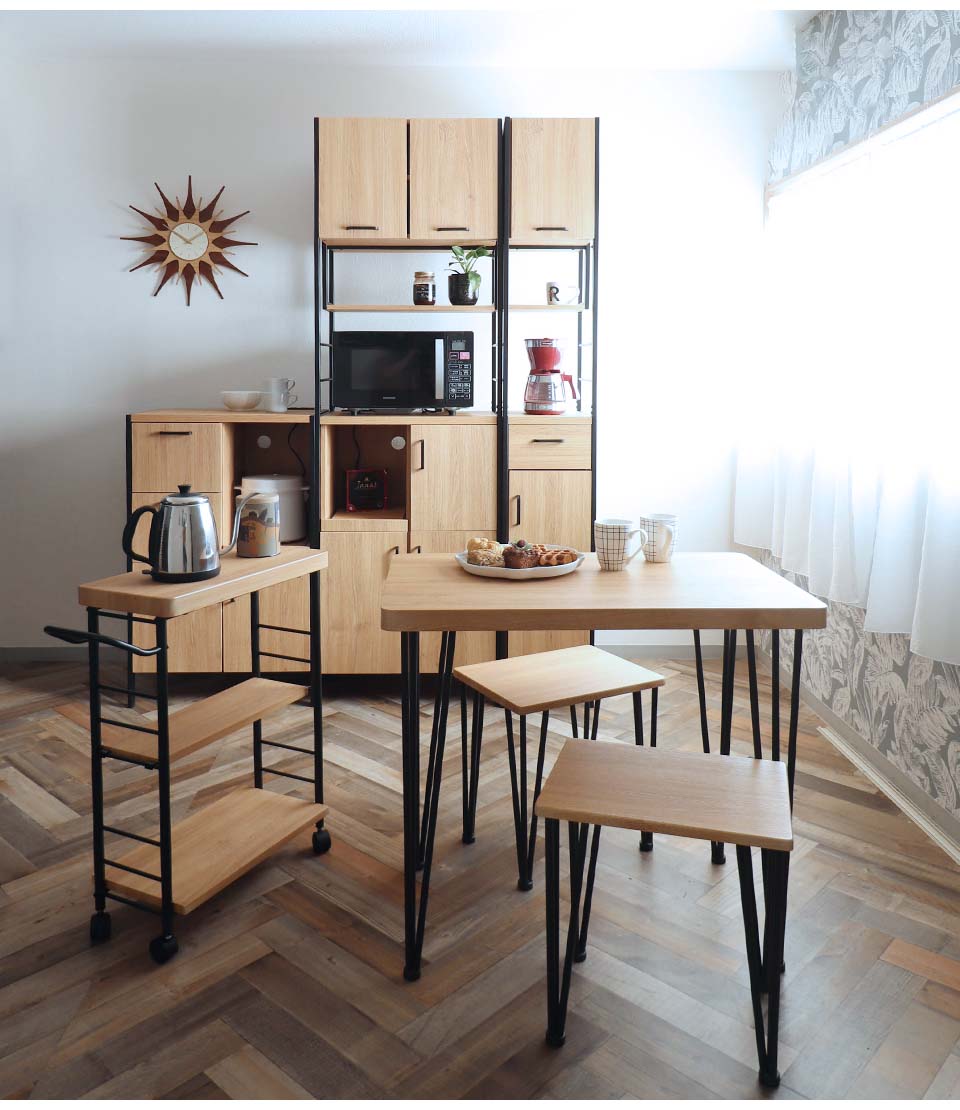 ダイニングテーブルセット 2人用 幅80cm おしゃれ ライトブラウン 北欧