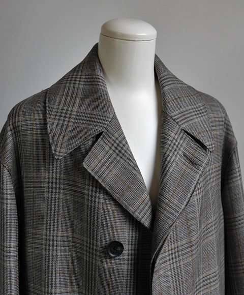 AURALEE Double Face Check Long Coat | 大阪心斎橋のメンズ洋服の