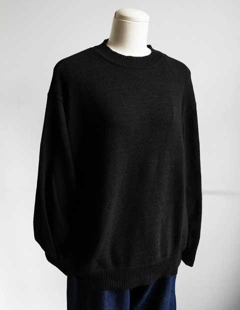 COMOLI インディゴ クルーネックニット | 大阪心斎橋のメンズ洋服の