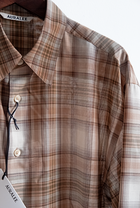 AURALEE Wool Recycled Polyester Cloth Shirts | 大阪心斎橋のメンズ