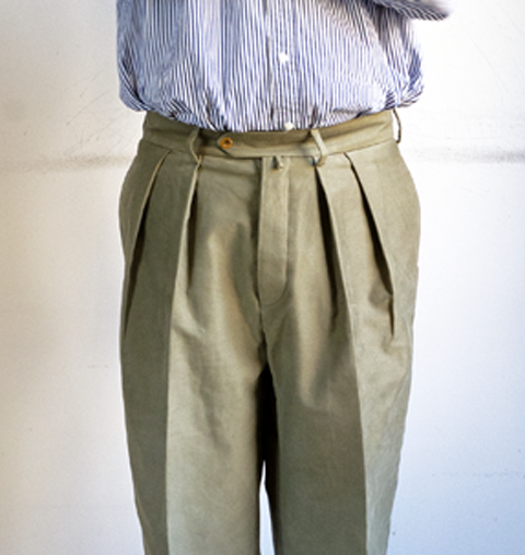 NEAT Cotton/Cashmere Moleskin 2Tuck Wide Trousers | 大阪心斎橋の