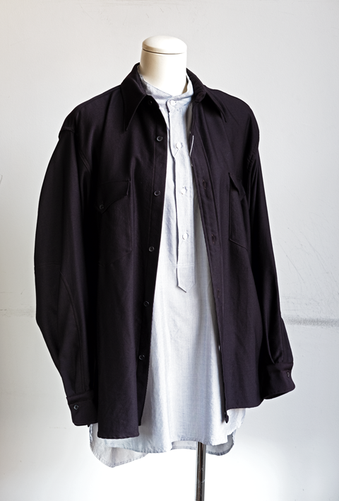 COMOLI ウールモールスキン ワークシャツ | 大阪心斎橋のメンズ洋服の