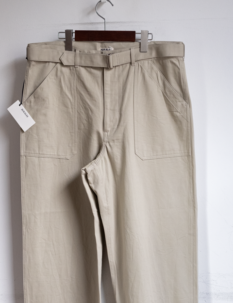 AURALEE Hard Twist Finx Heavy Chino Belted Pants | 大阪心斎橋の