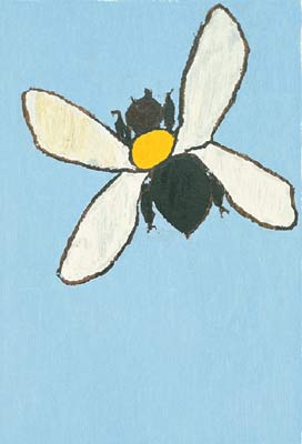 真作】熊谷守一「熊蜂」リトグラフ 印有り ギャラリーシール有り 版画