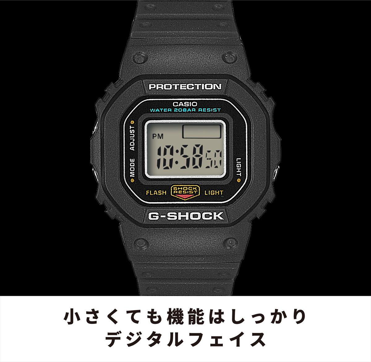 カシオ G-SHOCK nano DWN-5600-1JR 1/10サイズ ミニスクエア 20気圧