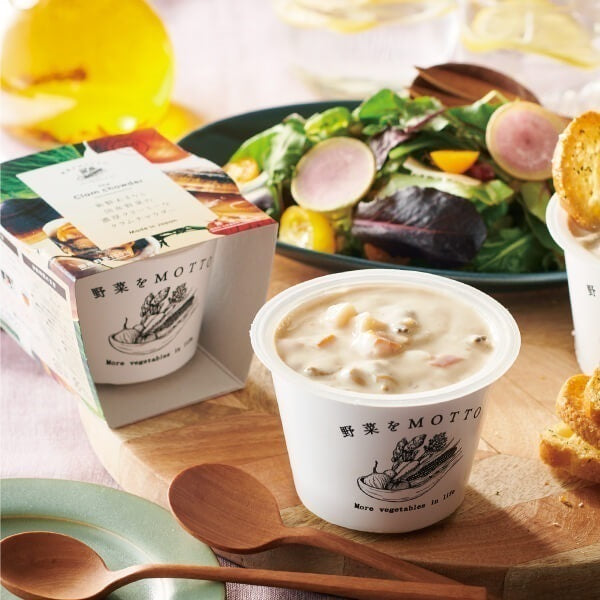 あさりと国産野菜の濃厚クリーミーなクラムチャウダー｜【公式】野菜を