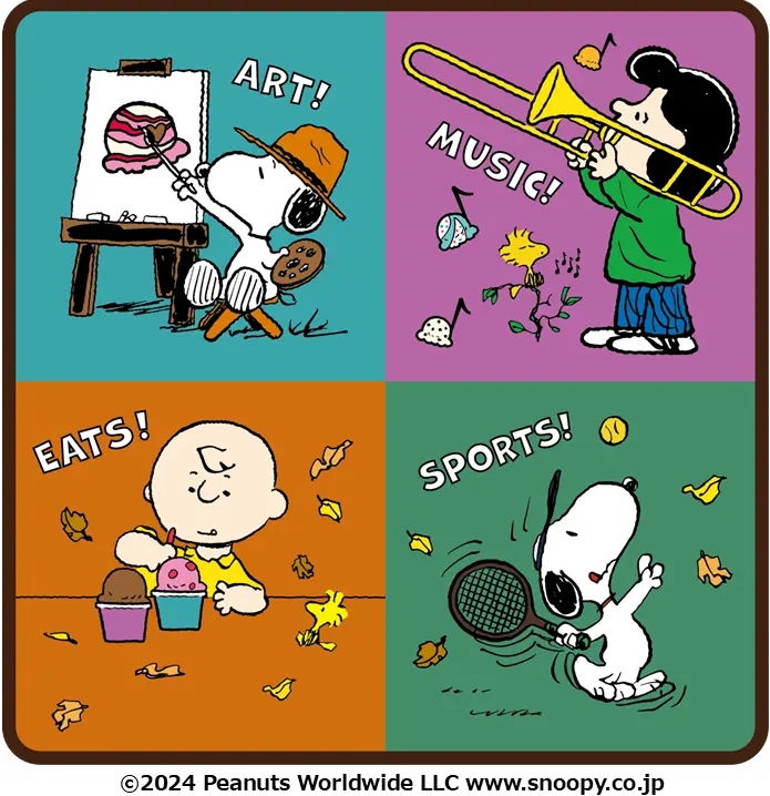 サーティワン、スヌーピー好き必見！「スヌーピーAutumnハンドタオル