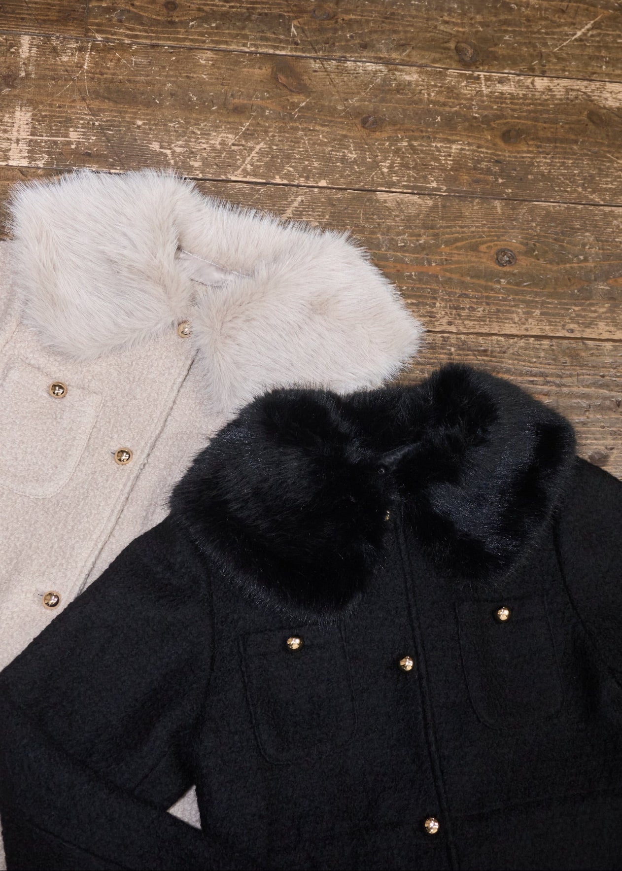 Fur collar classical coat – YILON