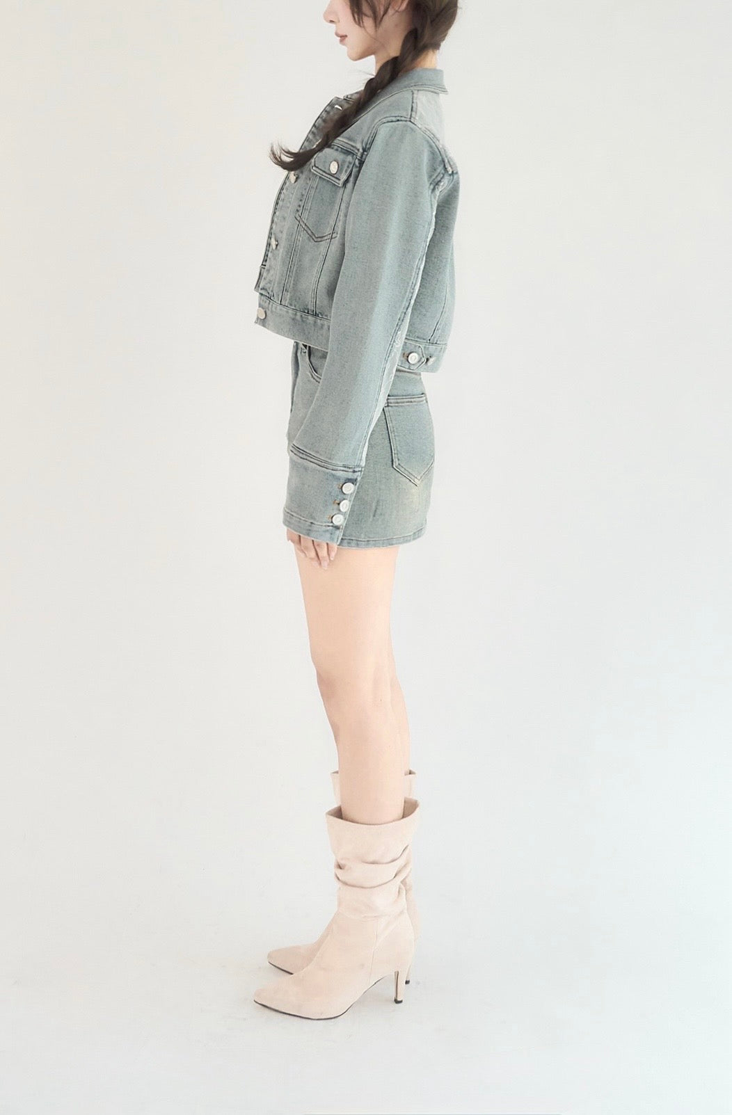 Blossom lace denim jacket – YILON