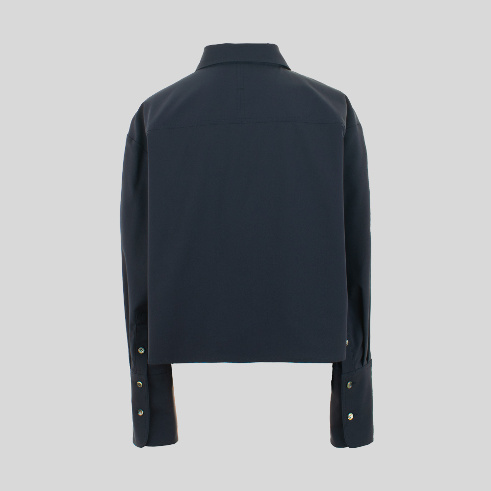 YONFA / 【PRE ORDER】ボクシークロップドシャツ (navy)