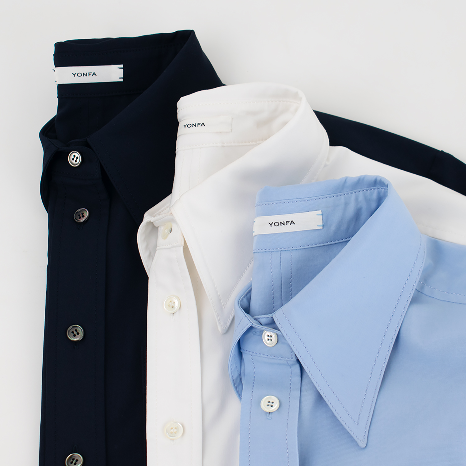 YONFA / 【PRE ORDER】ボクシークロップドシャツ (navy)