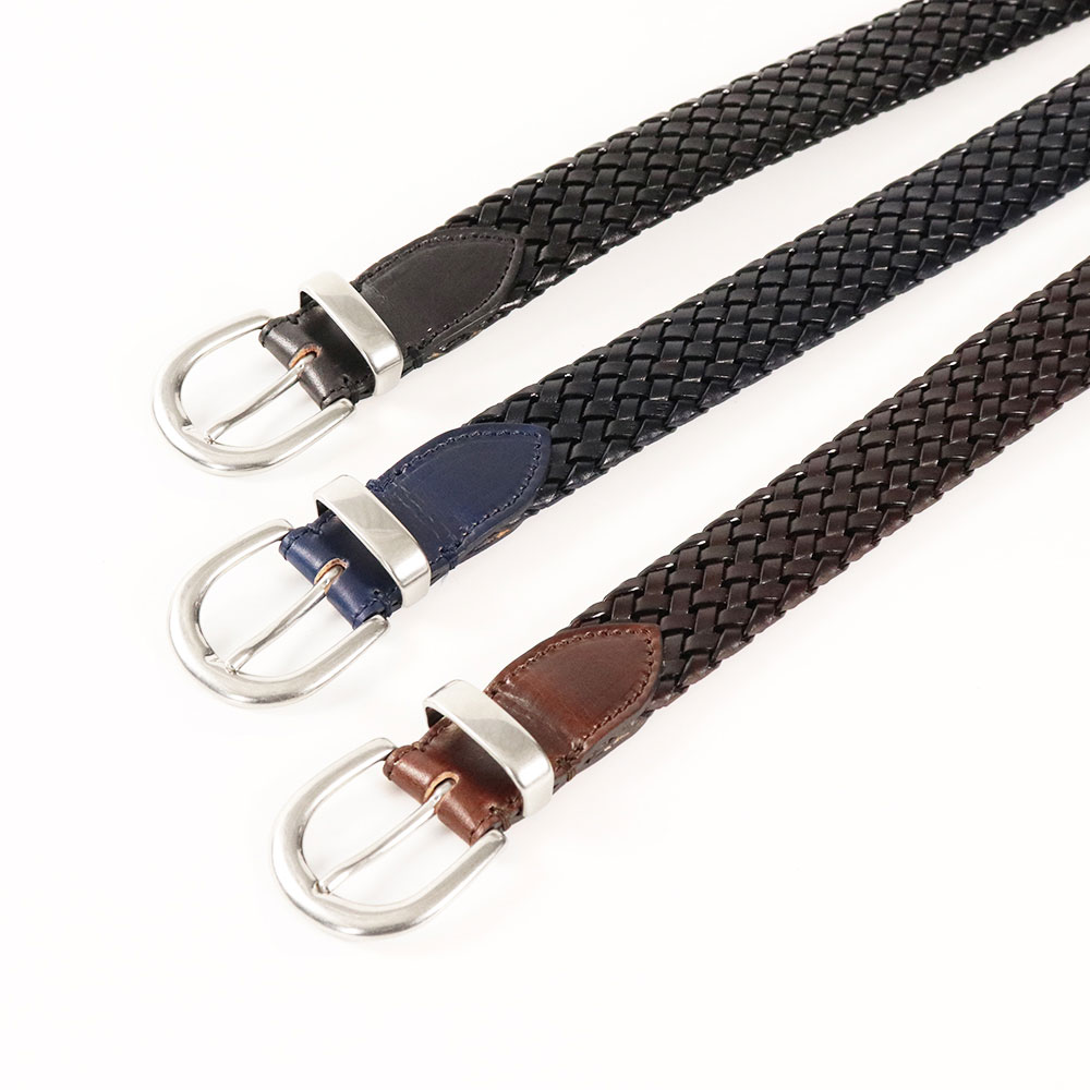 Traditional Standard イタリア製 レザーメッシュベルト Traditional