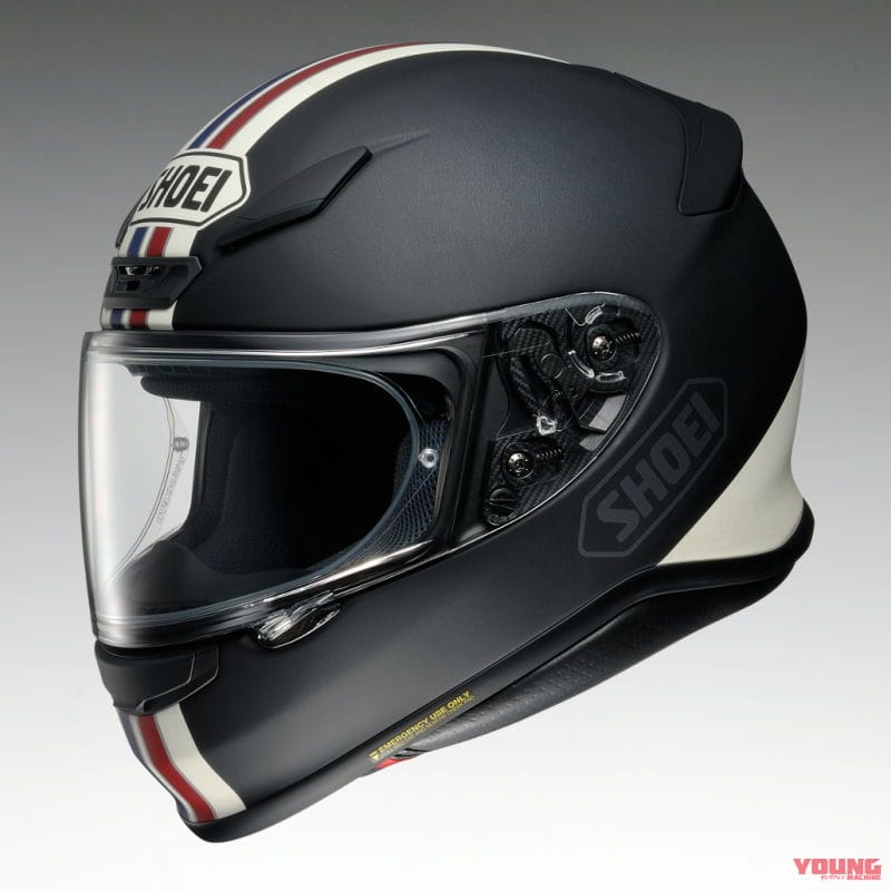 軽量フルフェイスのSHOEI Z-7にクラシカルなストライプモデル