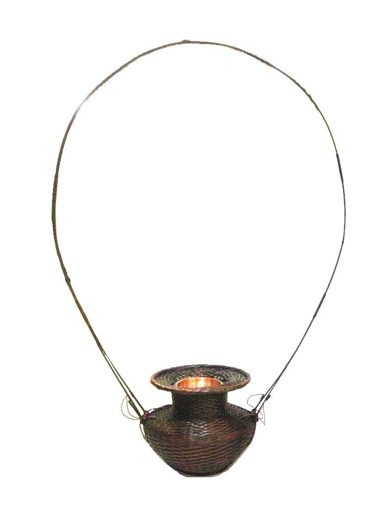 竹籠 達磨牡丹籠 - 花器ギャラリー 裕器 (ゆうき）