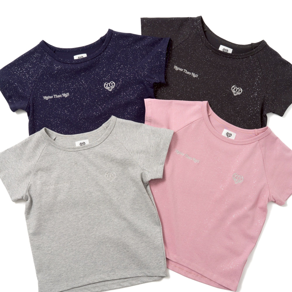 glitter cropped tee – YZ