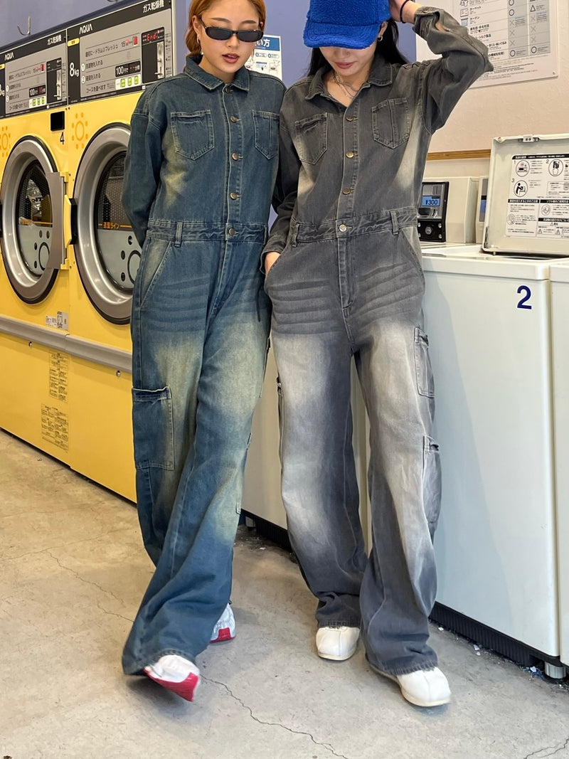 タグ付き未使用 HOSU （ホス） Denim Jumpsuit デニム つなぎ タグ付き