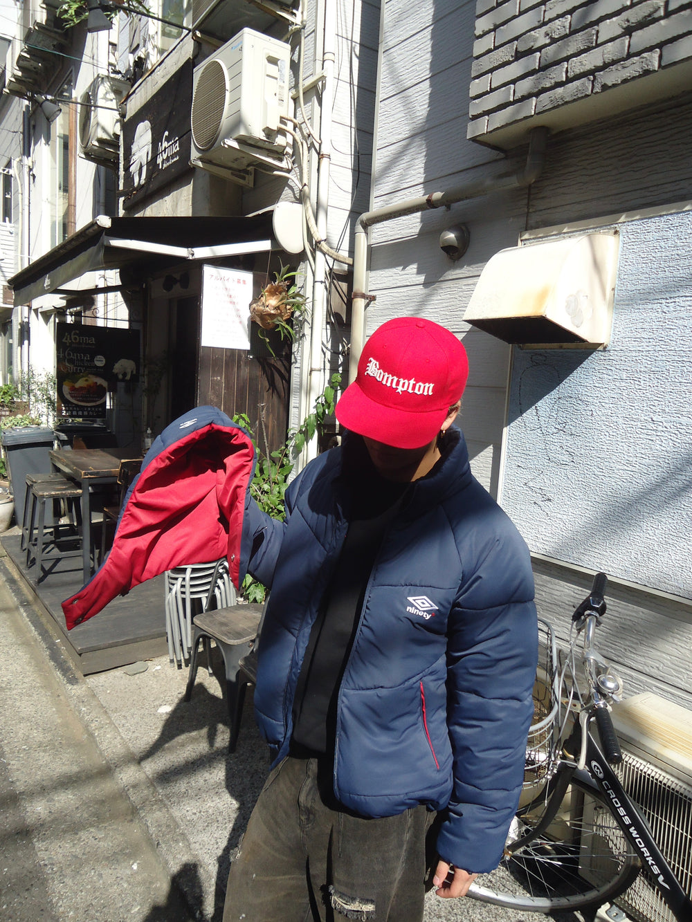 9090 × UMBRO REMOVABLE HOOD PUFFER JACKET (scheduled to be shipped