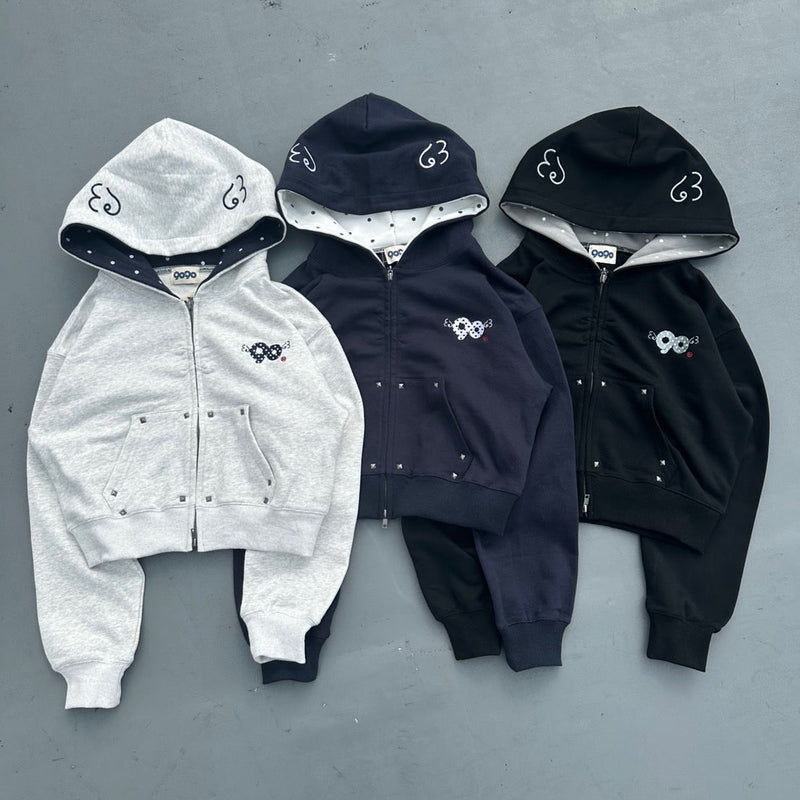 90 Logo Dot Zip Hoodie – YZ
