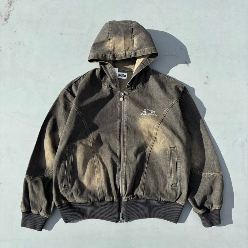 Yoke Denim Zip Hoodie – YZ