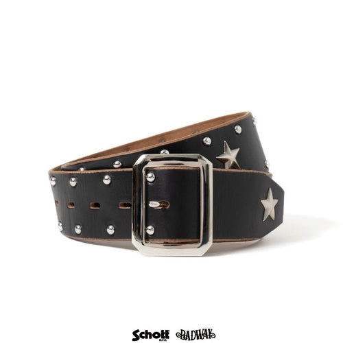 Schott×BADWAY ONESTAR studs belt – YZ