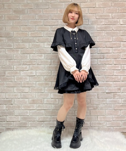 axes femme POETIQUE ワンピース ケープドッキングセットアップ