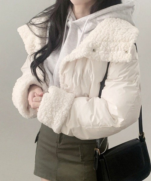 DIAVEL ダウンコート ダウンジャケット リバーシブルショート丈