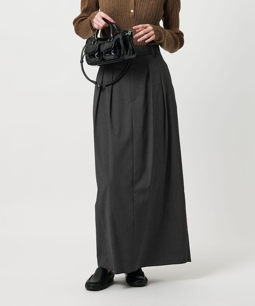 BEAUTY＆YOUTH UNITED ARROWS スカート 毛ブレンド ストライプ タック